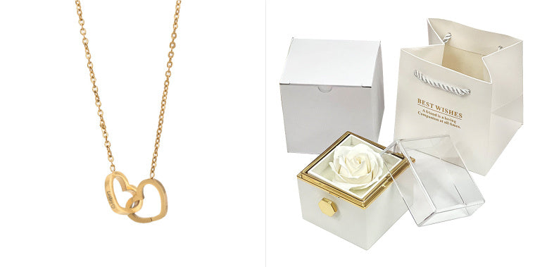 Rotierende Seife Blume Rose Geschenkbox Kreative Rotierende Rose Schmuck Verpackung Box Valentinstag Geschenk für Frauen