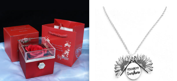 Rotierende Seife Blume Rose Geschenkbox Kreative Rotierende Rose Schmuck Verpackung Box Valentinstag Geschenk für Frauen