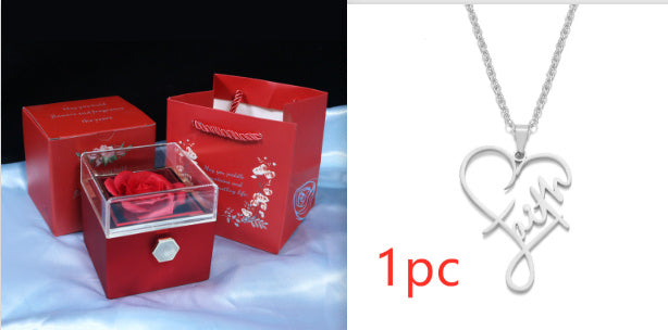 Rotierende Seife Blume Rose Geschenkbox Kreative Rotierende Rose Schmuck Verpackung Box Valentinstag Geschenk für Frauen