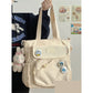 Damen Canvas Japanische Tasche im College-Stil