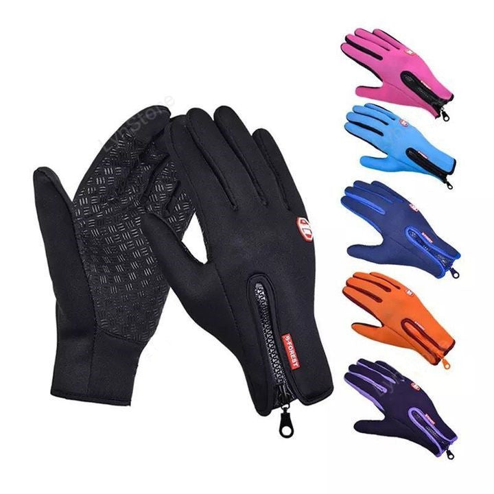 Touchscreen Reiten Motorrad Schiebe Wasserdichte Handschuhe Fleece