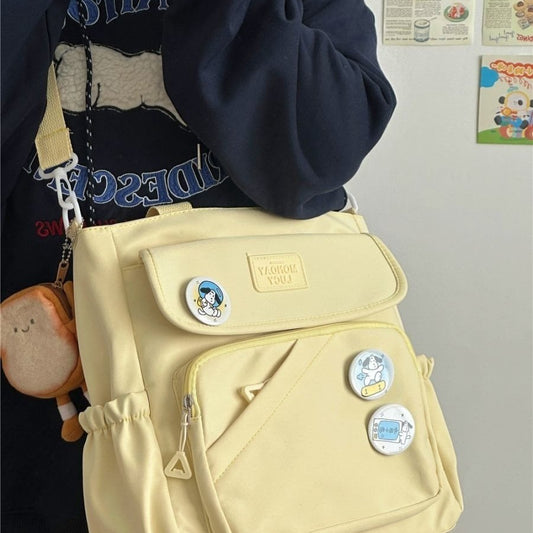 Damen Canvas Japanische Tasche im College-Stil