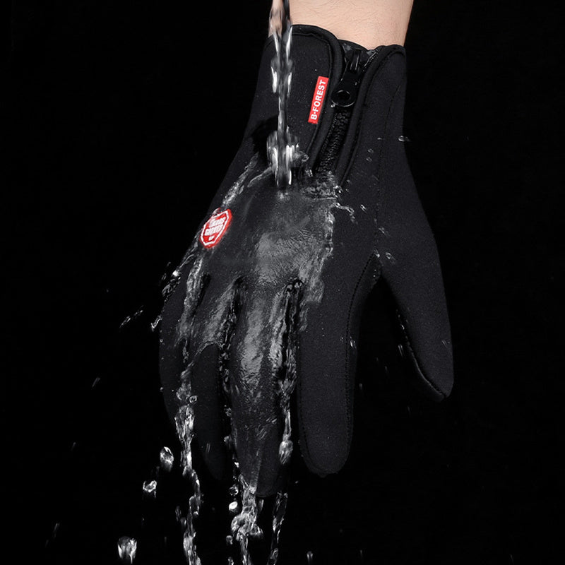 Touchscreen Reiten Motorrad Schiebe Wasserdichte Handschuhe Fleece