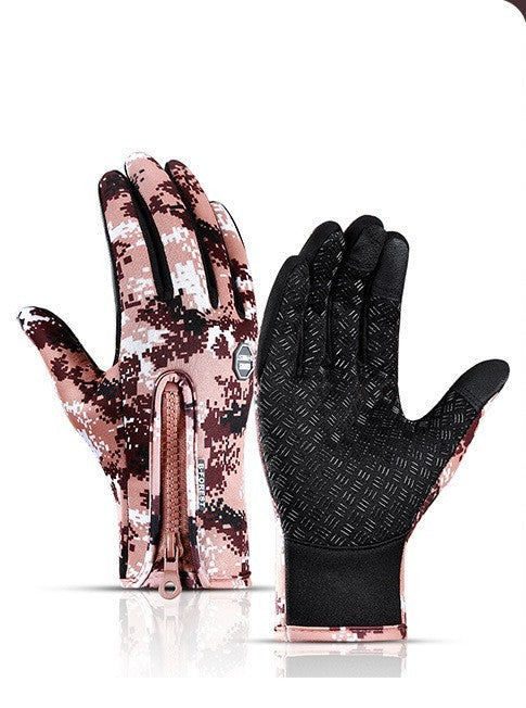 Touchscreen Reiten Motorrad Schiebe Wasserdichte Handschuhe Fleece