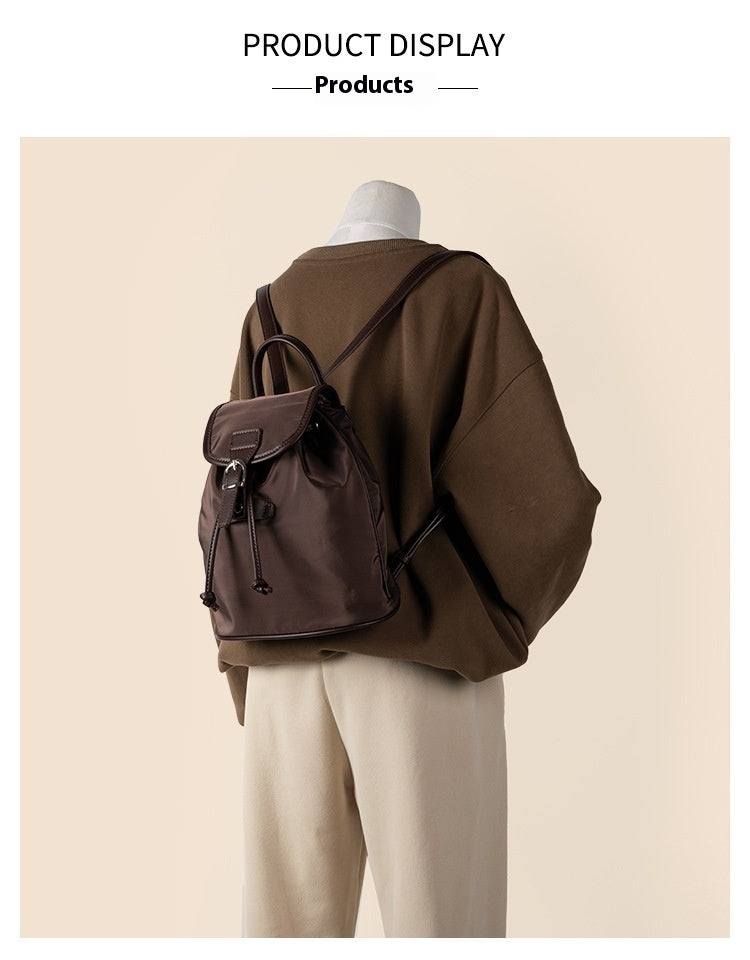 Nylon Kordelzug Bundle Rucksack Lässig Vielseitig Einfach Einfarbig Große Kapazität