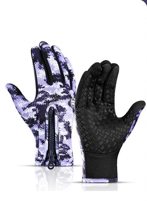 Touchscreen Reiten Motorrad Schiebe Wasserdichte Handschuhe Fleece