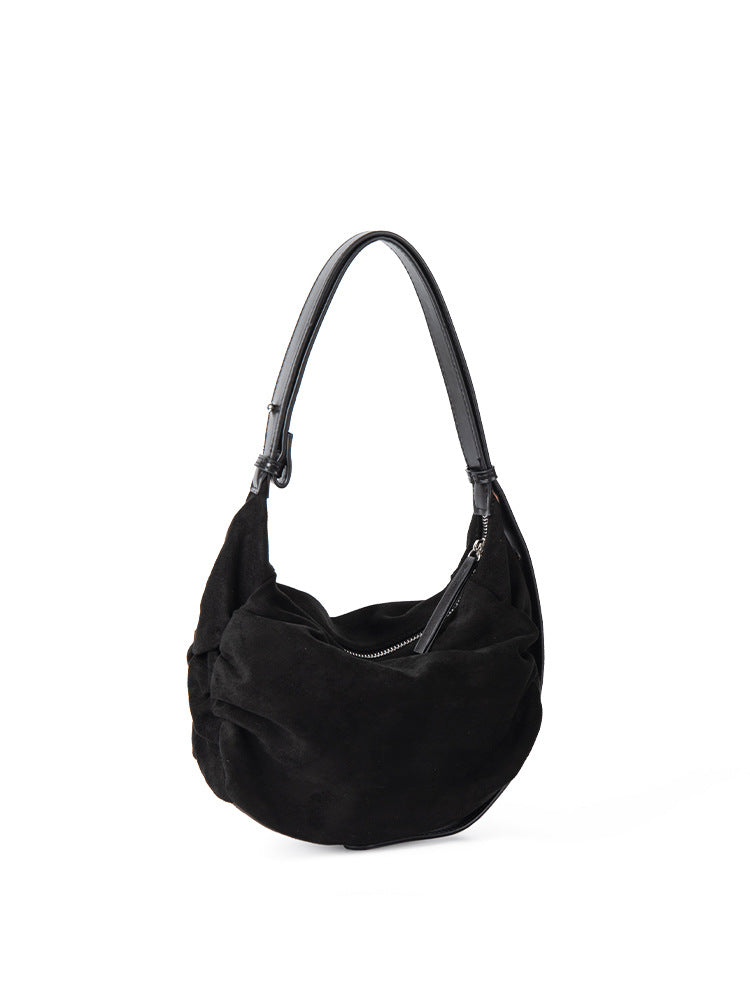 Damen Wildleder Schulter Crossbody Dumpling Bag