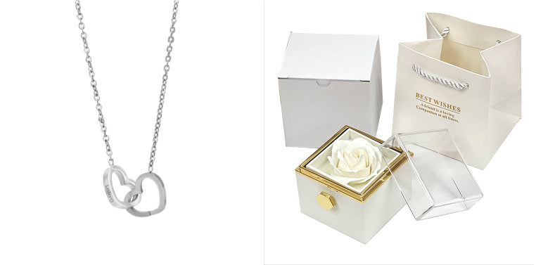 Rotierende Seife Blume Rose Geschenkbox Kreative Rotierende Rose Schmuck Verpackung Box Valentinstag Geschenk für Frauen
