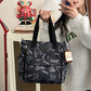Bear Print Große Kapazität Multi-Pocket Tote Bag Umhängetasche Crossbody Leicht zum Ausgehen Handtasche