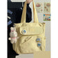 Damen Canvas Japanische Tasche im College-Stil