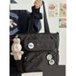 Damen Canvas Japanische Tasche im College-Stil