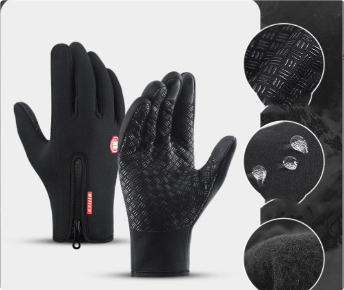 Touchscreen Reiten Motorrad Schiebe Wasserdichte Handschuhe Fleece